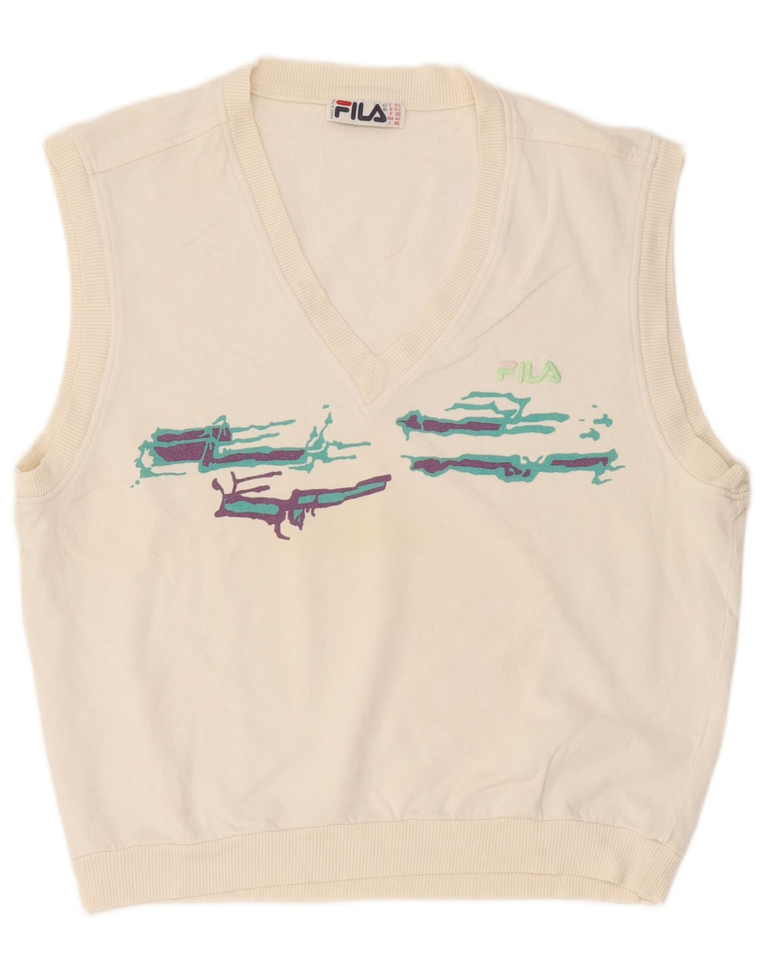 Fila Mens Graphic Vest Tank Top IT 52 Large White