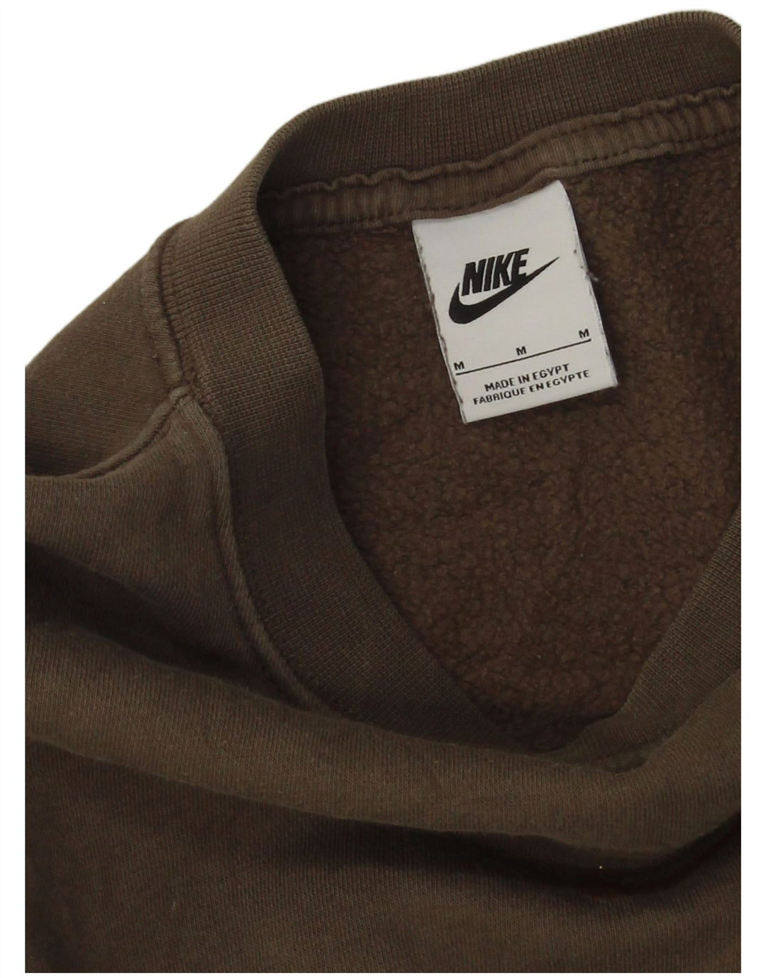 Nike Womens Oversized Sweatshirt Jumper UK 14 Medium Brown Colourblock