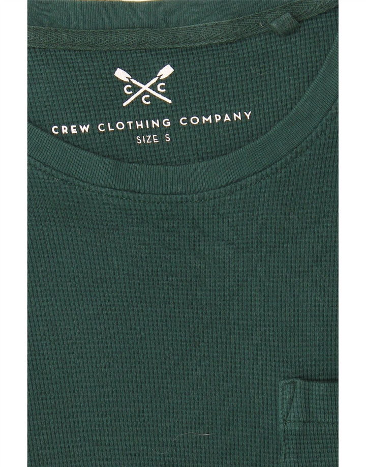 CREW CLOTHING Mens T-Shirt Top Small Green Cotton Vintage Crew Clothing and Second-Hand Crew Clothing from Messina Hembry 