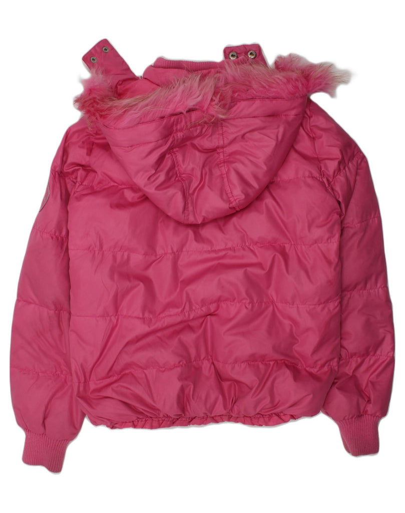 GAUDI Girls Hooded Padded Jacket 15-16 Years Pink Polyester | Vintage Gaudi | Thrift | Second-Hand Gaudi | Used Clothing | Messina Hembry 