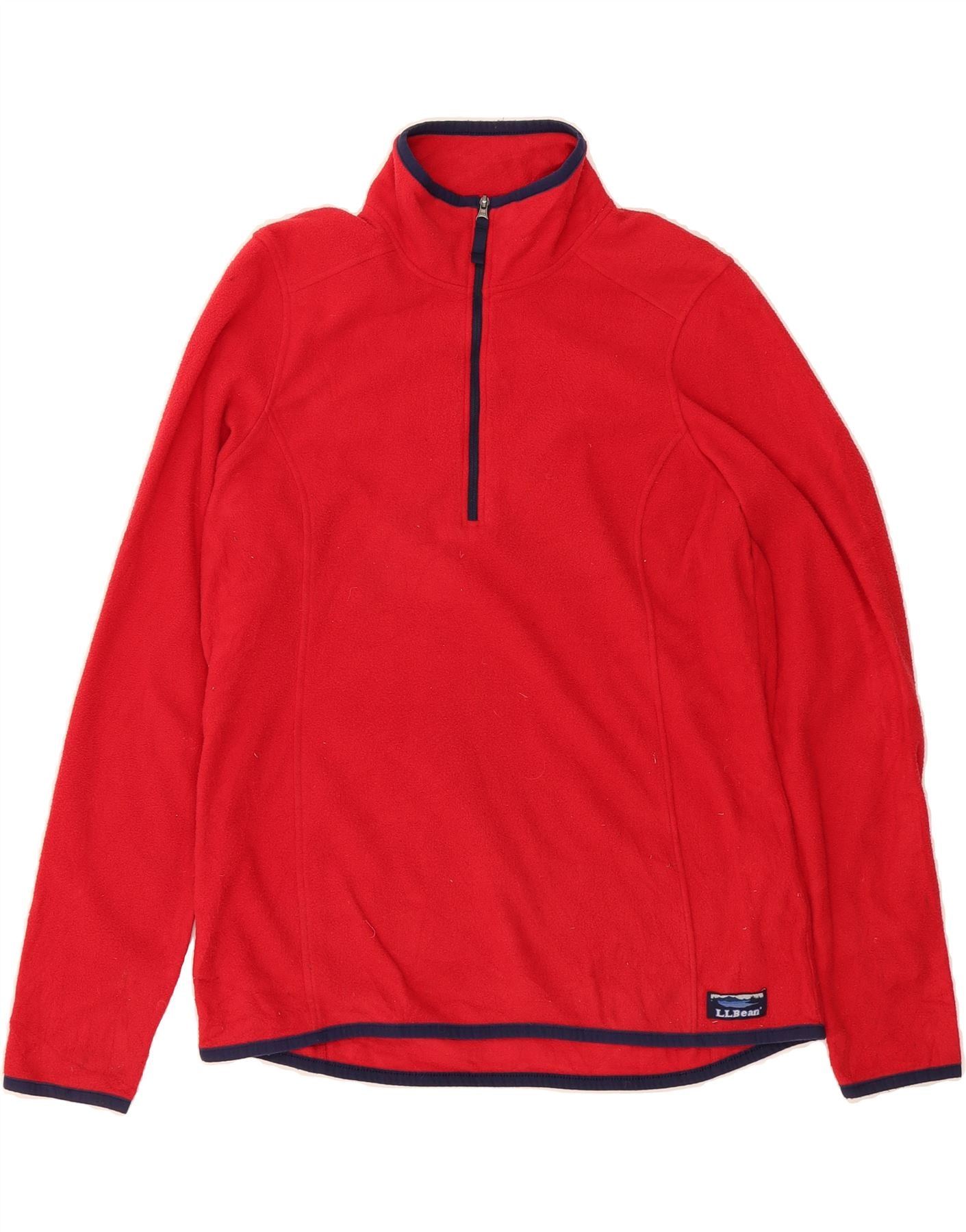 Red Ll Bean Zip Up Fleece Vintage Bean Freeport, Maine Men's 1/4