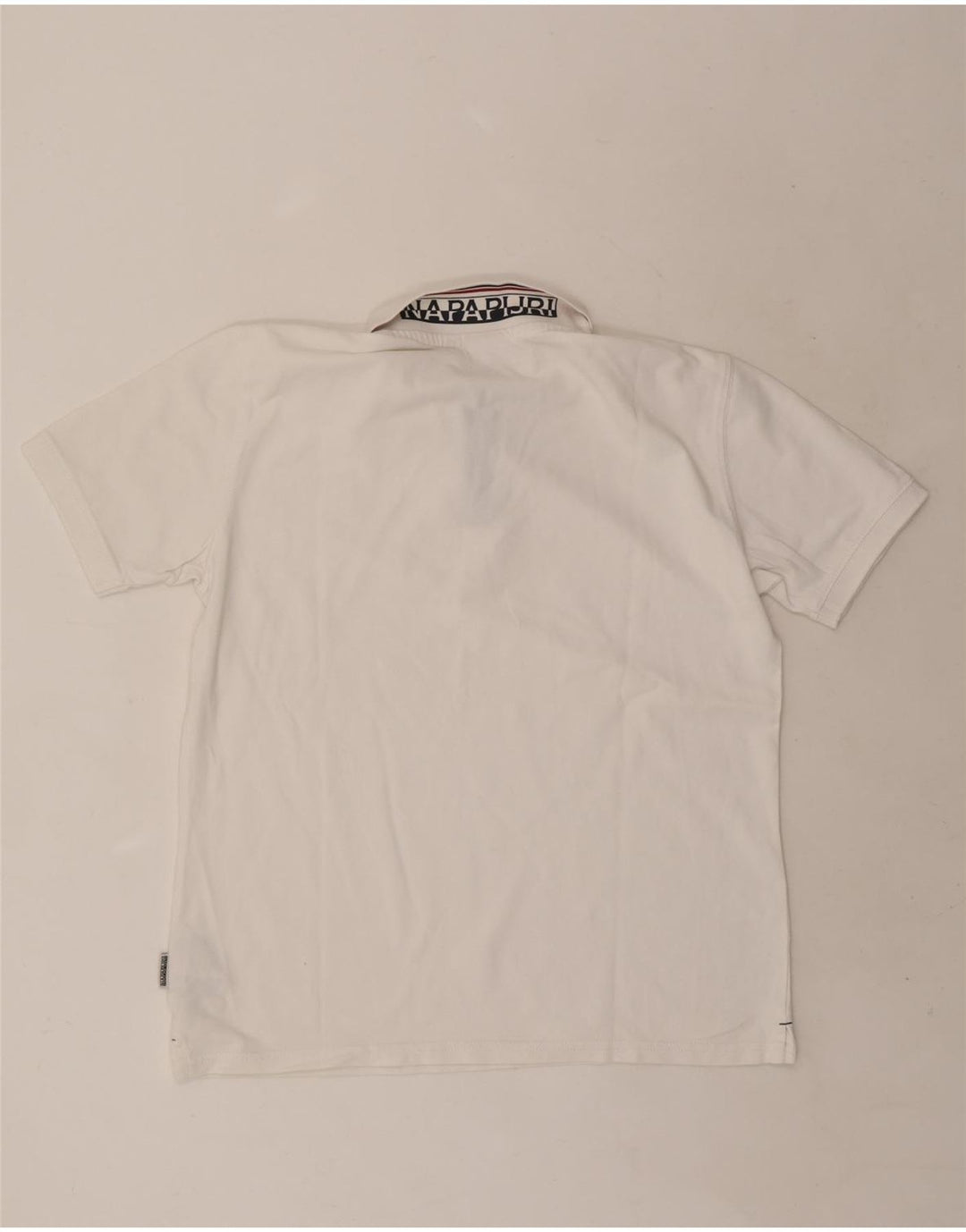 Napapijri Mens Polo Shirt XL White Cotton
