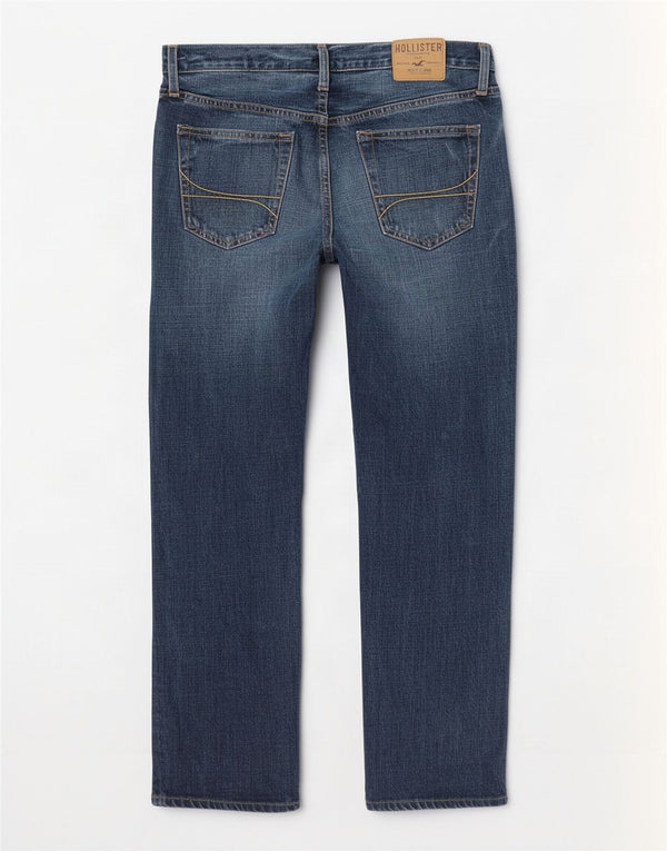Hollister Mens Straight Jeans W32 L30 Navy Blue Cotton