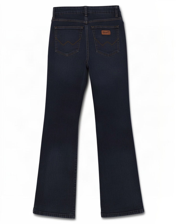 Wrangler Womens Regular Bootcut Jeans W28 L32 Navy Blue Cotton
