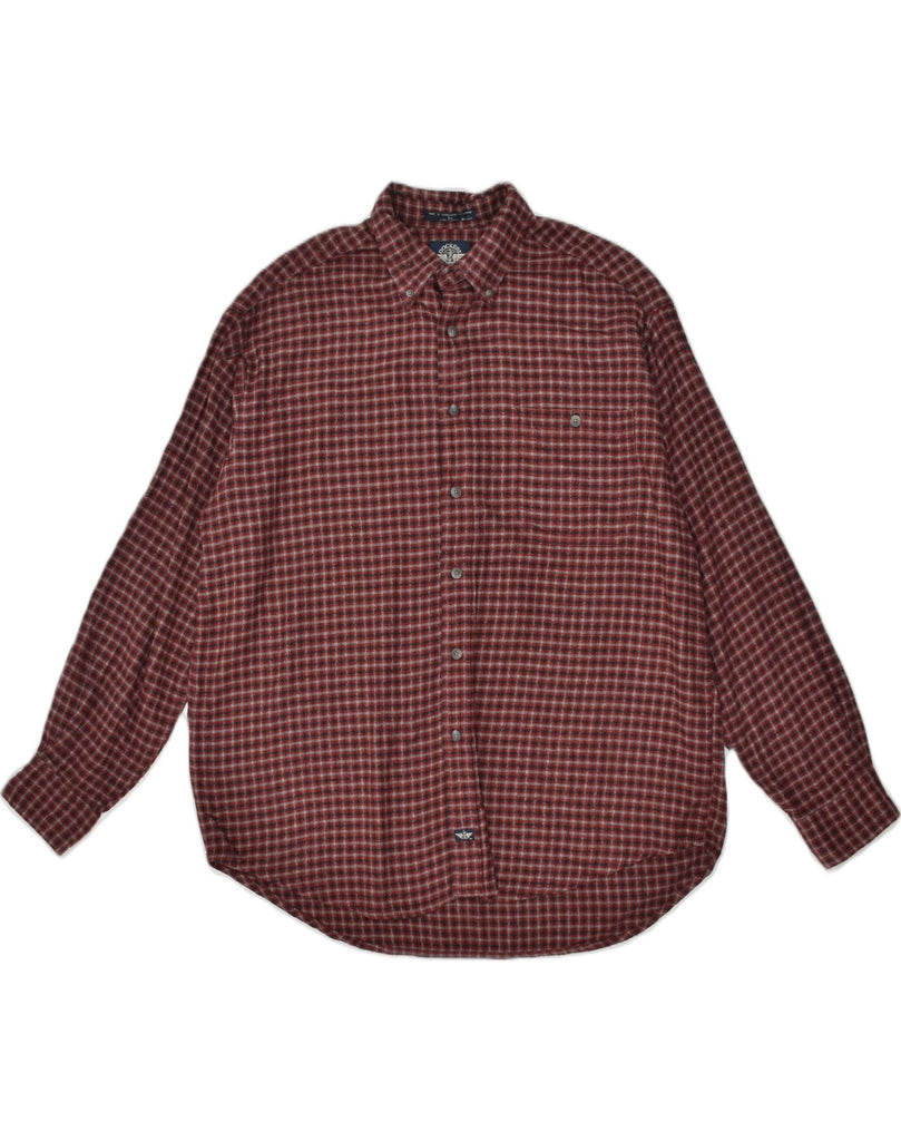 DOCKERS Mens Shirt Large Red Check Cotton | Vintage Dockers | Thrift | Second-Hand Dockers | Used Clothing | Messina Hembry 