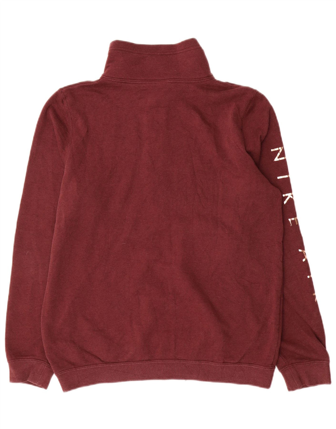 Nike Womens Oversized Graphic Sweatshirt Jumper UK 10 Small Burgundy