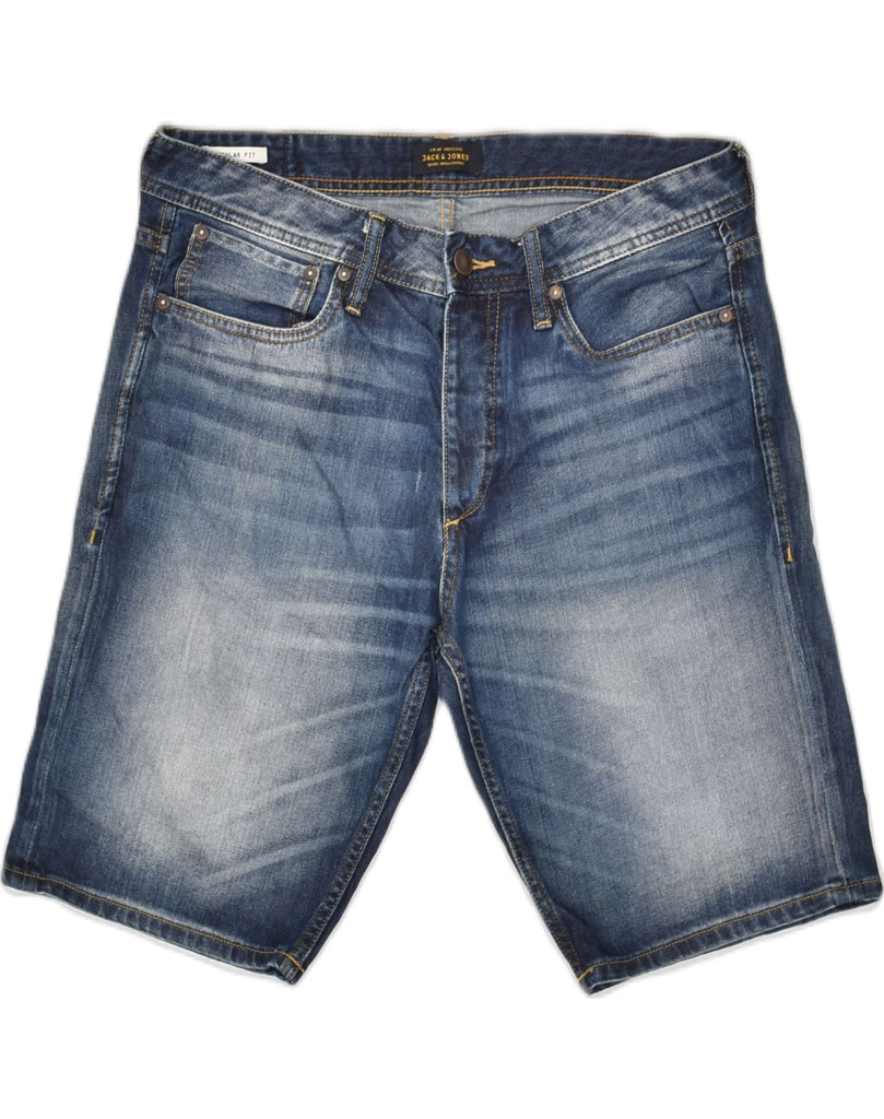 JACK & JONES Mens Regular Fit Denim Shorts Medium W34 Blue | Vintage Jack & Jones | Thrift | Second-Hand Jack & Jones | Used Clothing | Messina Hembry 