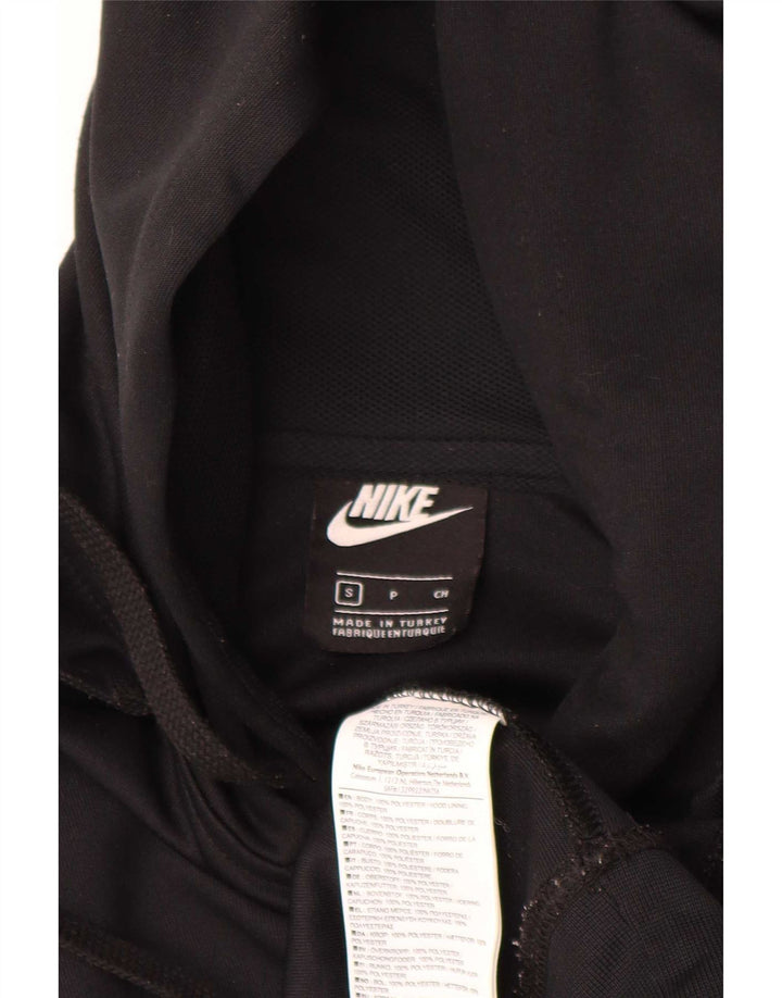 Nike Mens Graphic Hoodie Jumper Small Black Polyester