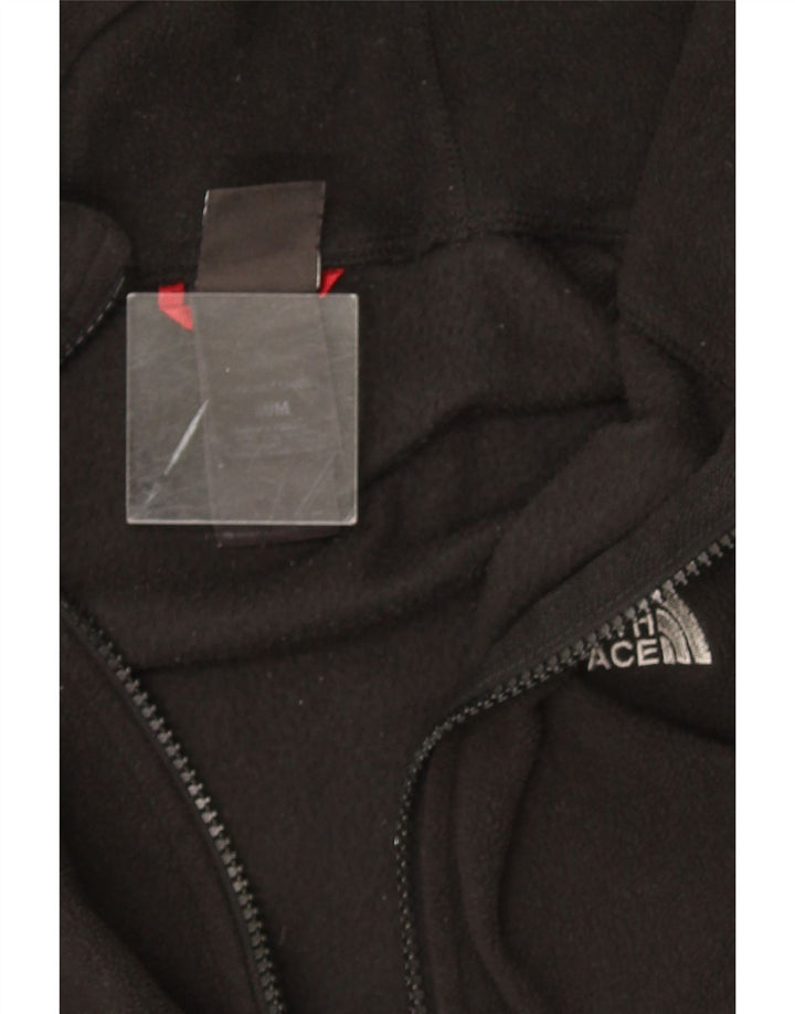 The North Face Womens Hooded Fleece Jacket UK 12 Medium Black Polyester