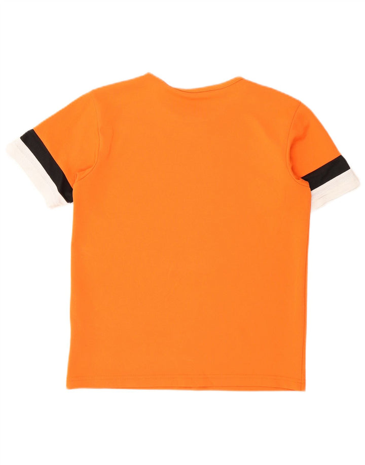 Puma Boys T-Shirt Top 11-12 Years Orange Colourblock Polyester