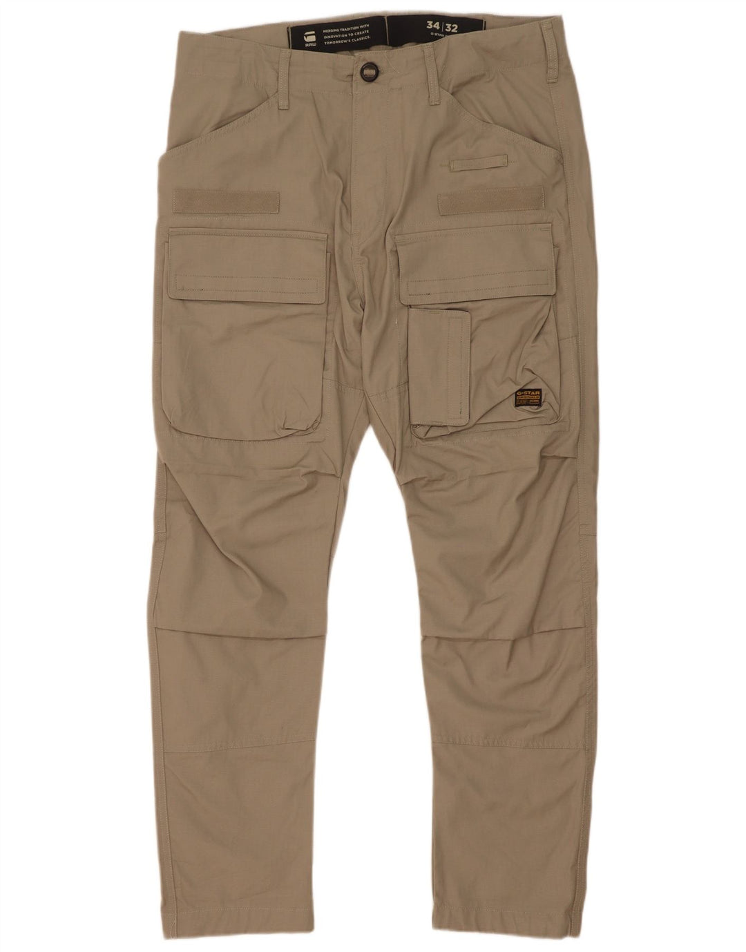 G-Star Mens Regular Tapered Cargo Trousers W34 L32 Beige