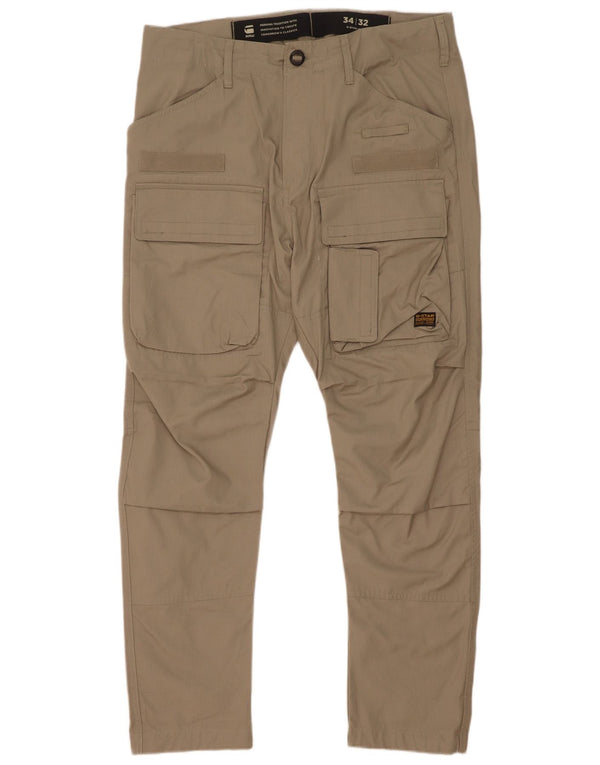 G-Star Mens Regular Tapered Cargo Trousers W34 L32 Beige