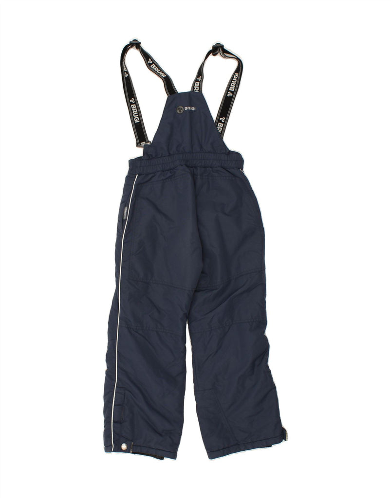 BRUGI Boys Dungarees Ski Trousers 7-8 Years Navy Blue Polyamide Vintage Brugi and Second-Hand Brugi from Messina Hembry 