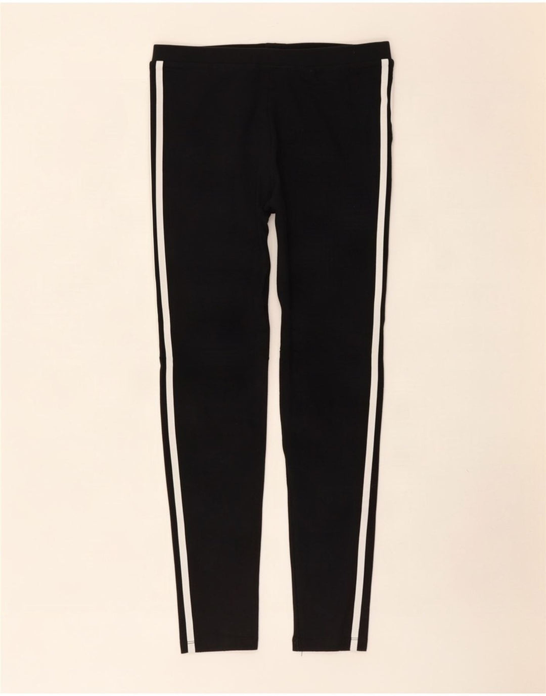 Adidas Womens Leggings UK 12 Medium Black Cotton