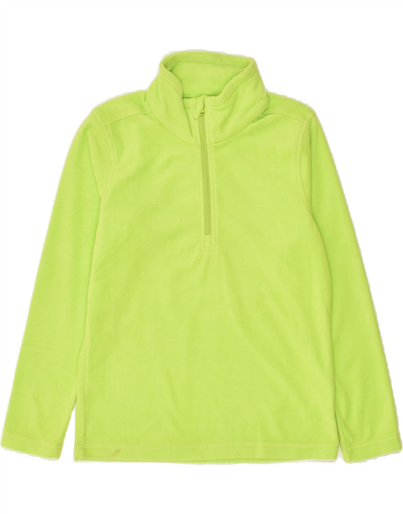 MC KINLEY Girls Zip Neck Fleece Jumper 7-8 Years Green Polyester | Vintage MC Kinley | Thrift | Second-Hand MC Kinley | Used Clothing | Messina Hembry 