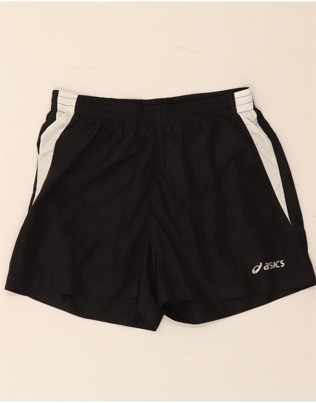 ASICS Womens Sport Shorts UK 10 Small  Black Camouflage Polyester