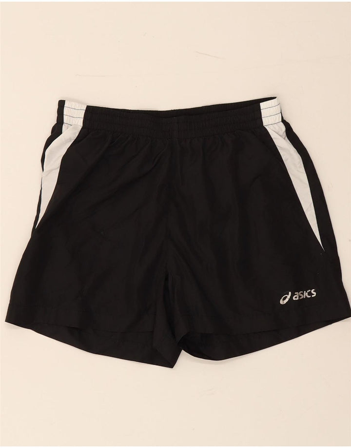 ASICS Womens Sport Shorts UK 10 Small  Black Camouflage Polyester