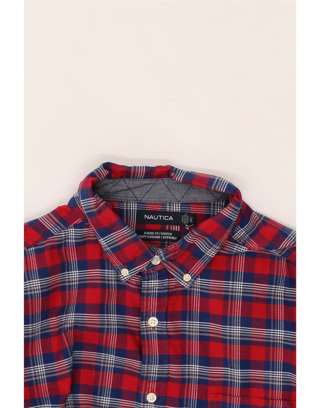NAUTICA Mens Classic Fit Shirt XL Red Check Cotton Vintage Nautica and Second-Hand Nautica from Messina Hembry 