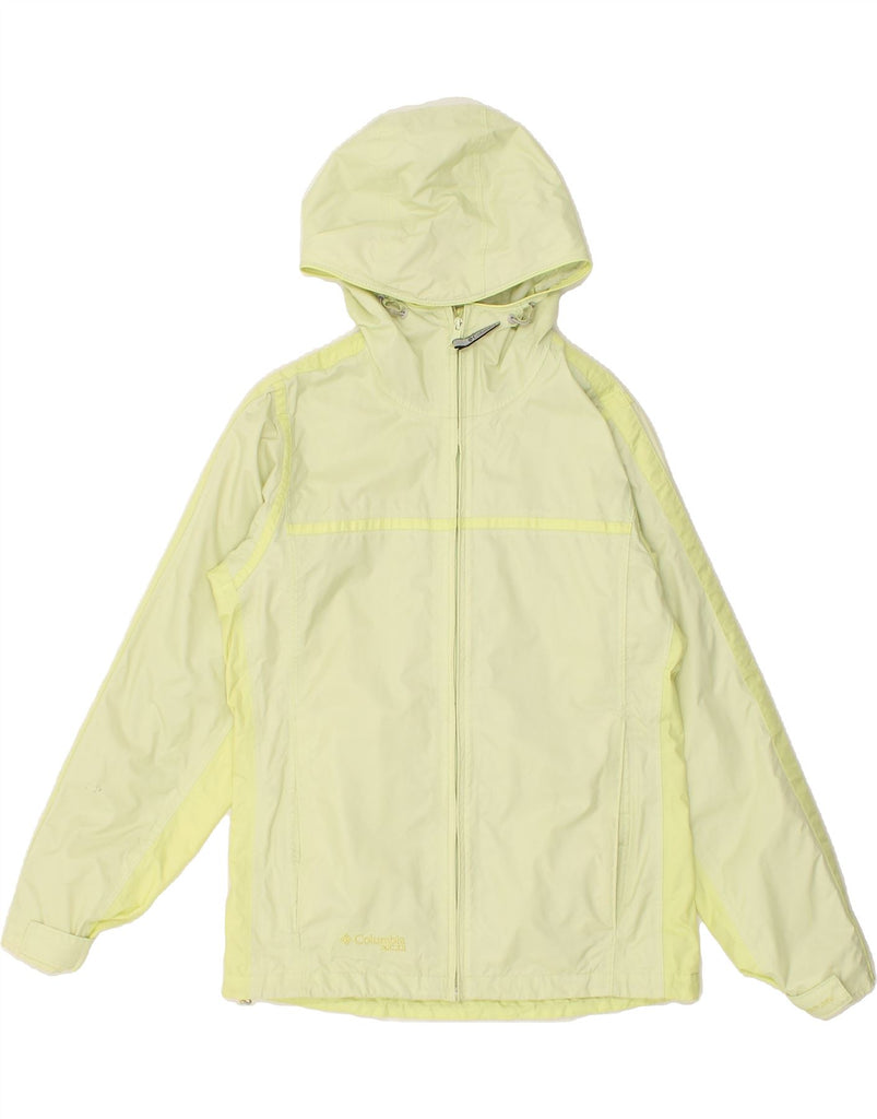 COLUMBIA Womens Hooded Rain Jacket UK 10 Small Yellow Polyester | Vintage Columbia | Thrift | Second-Hand Columbia | Used Clothing | Messina Hembry 