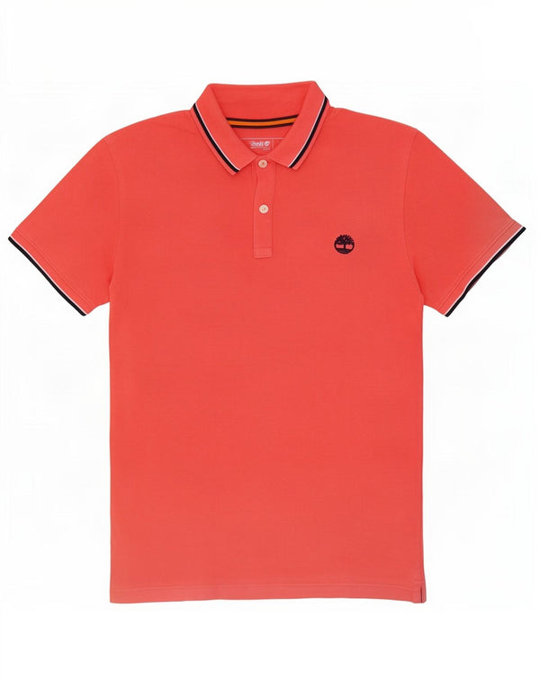 Timberland Mens Slim Fit Polo Shirt Medium Pink Cotton