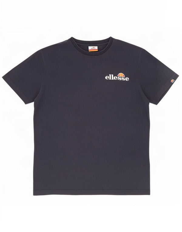 Ellesse Mens T-Shirt Top Large Navy Blue Cotton