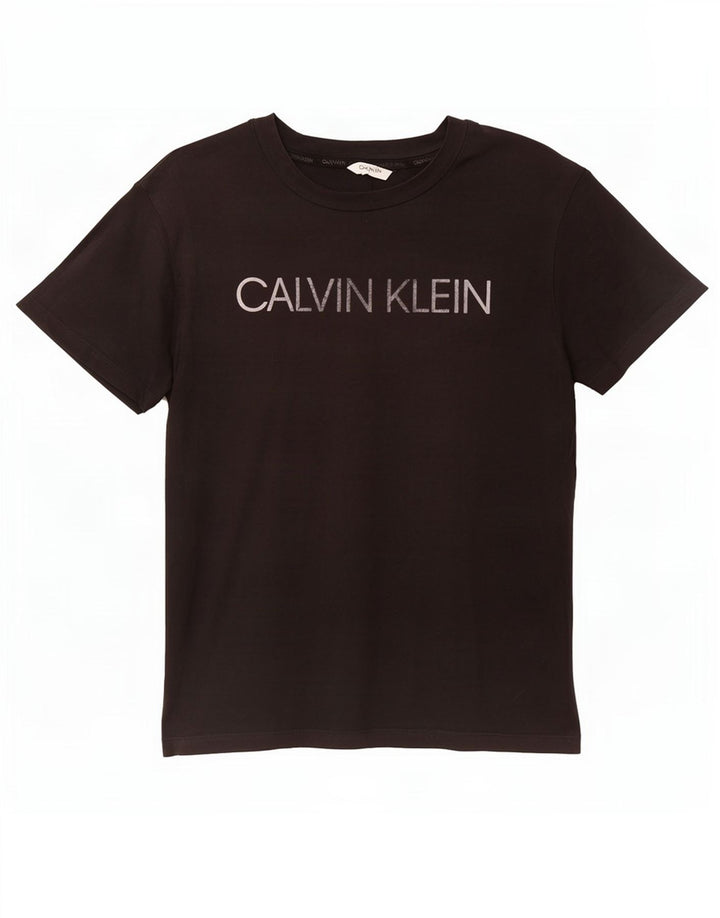 Calvin Klein Mens Graphic T-Shirt Top Medium Black