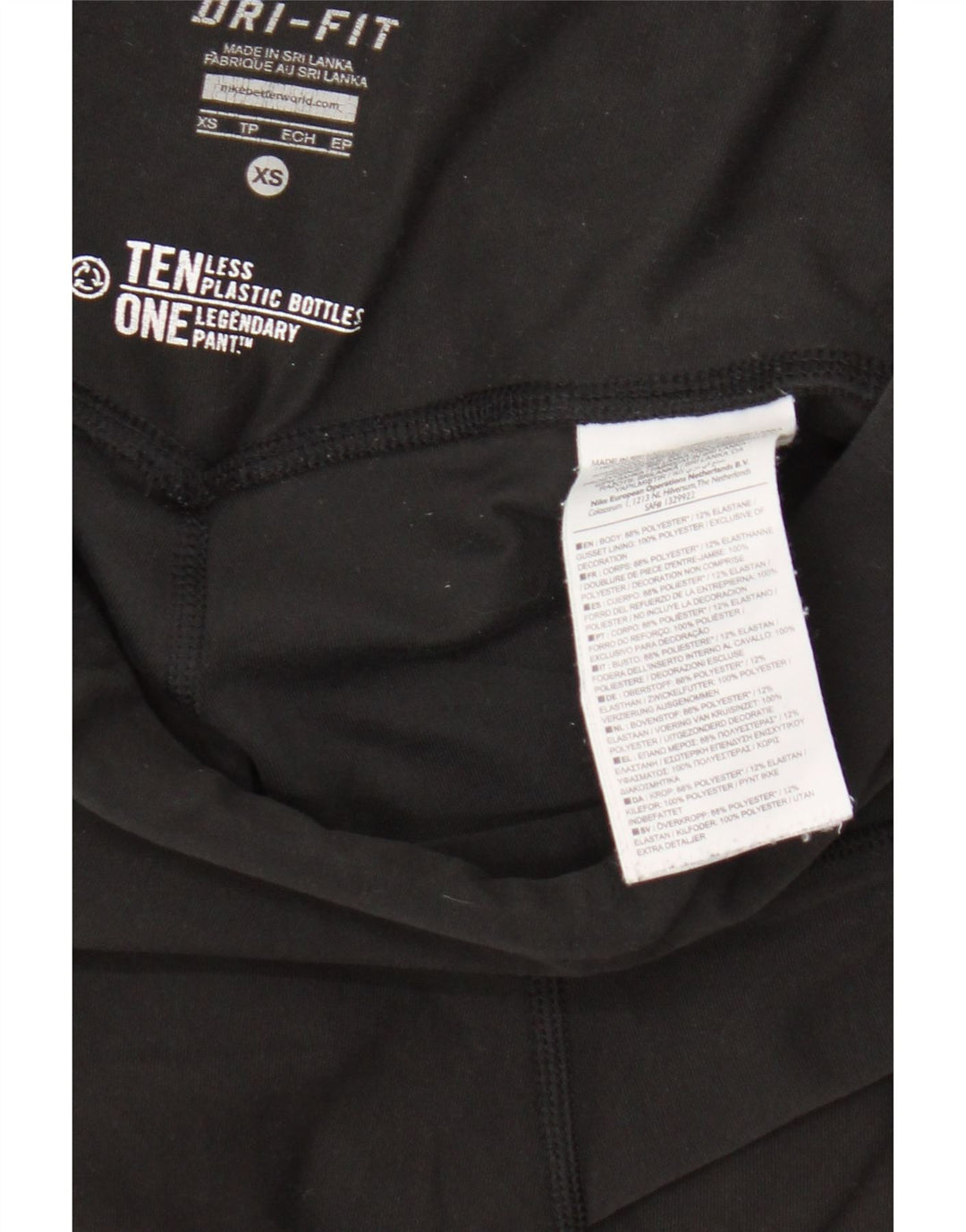Nike Womens Dri Fit Leggings UK 4 XS  Black Polyester