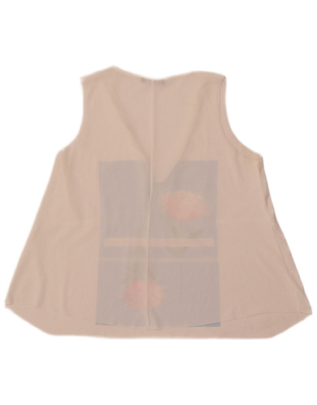 Zara Womens Graphic Vest Top UK 10 Small White Floral