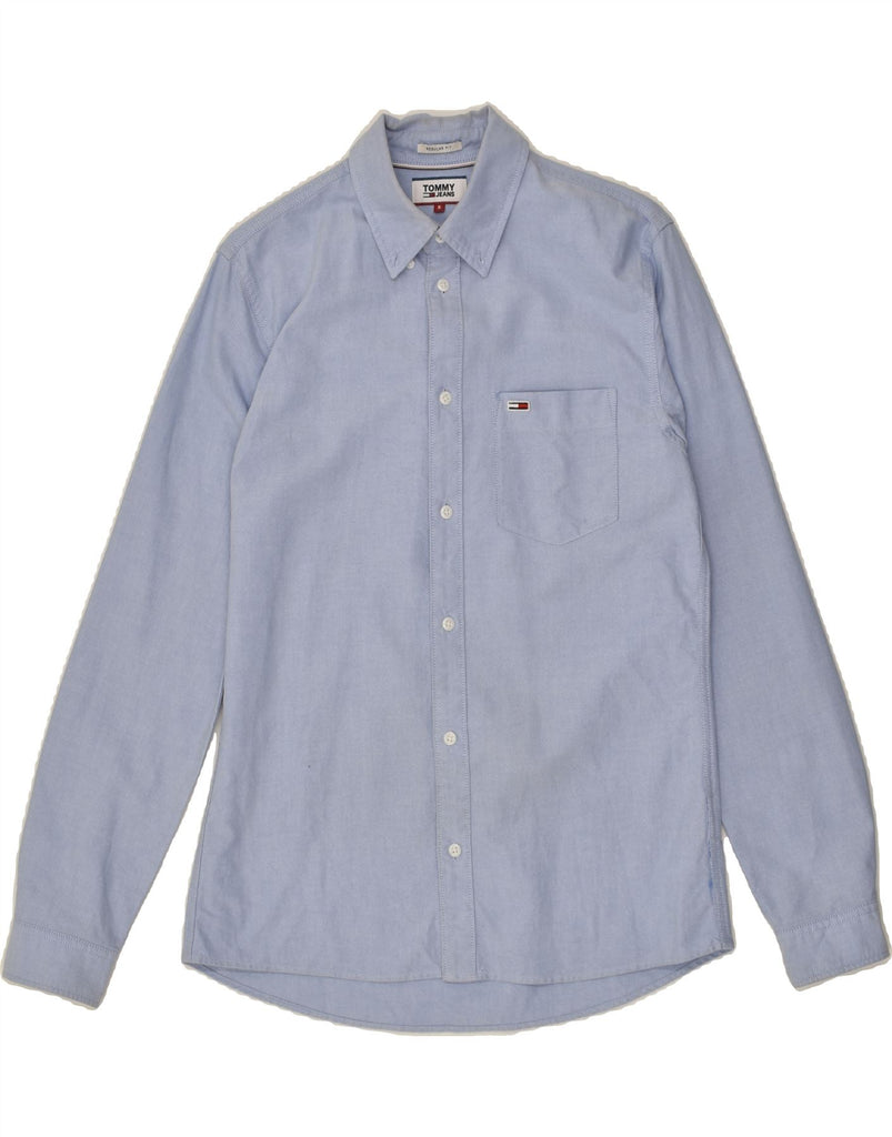 TOMMY HILFIGER Mens Regular Fit Shirt Small Blue Cotton | Vintage Tommy Hilfiger | Thrift | Second-Hand Tommy Hilfiger | Used Clothing | Messina Hembry 