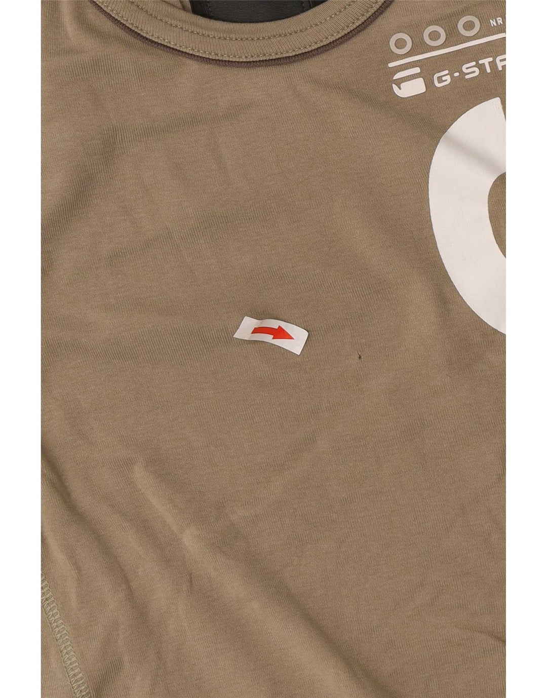 G-Star Mens Graphic T-Shirt Top Small Khaki Cotton