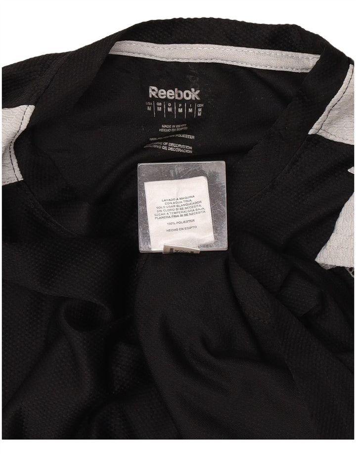 Reebok Mens Vest Top Medium Black Colourblock Polyester
