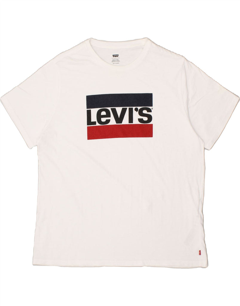 LEVI'S Mens Graphic T-Shirt Top 2XL White Cotton | Vintage Levi's | Thrift | Second-Hand Levi's | Used Clothing | Messina Hembry 