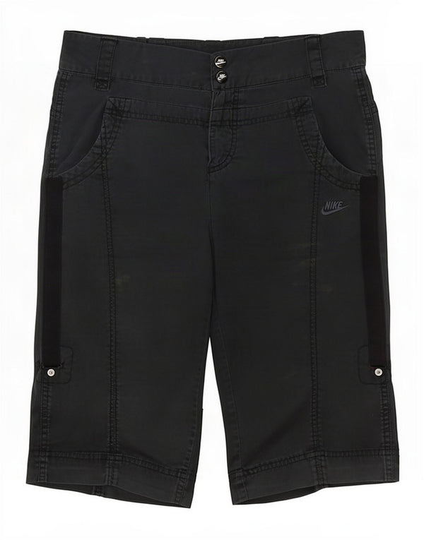 Nike Womens Bermuda Shorts UK 6 XS W28 Black Cotton