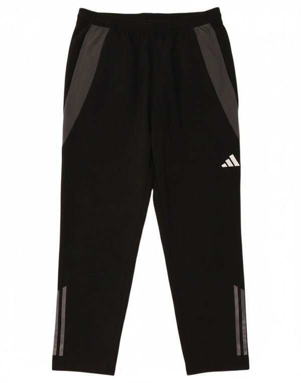 Adidas Womens Aeroready Tracksuit Trousers UK 14 Large Black Colourblock