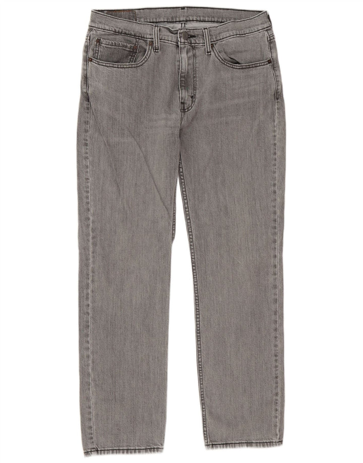 Levi's Mens 514 Straight Jeans W34 L32 Grey Cotton