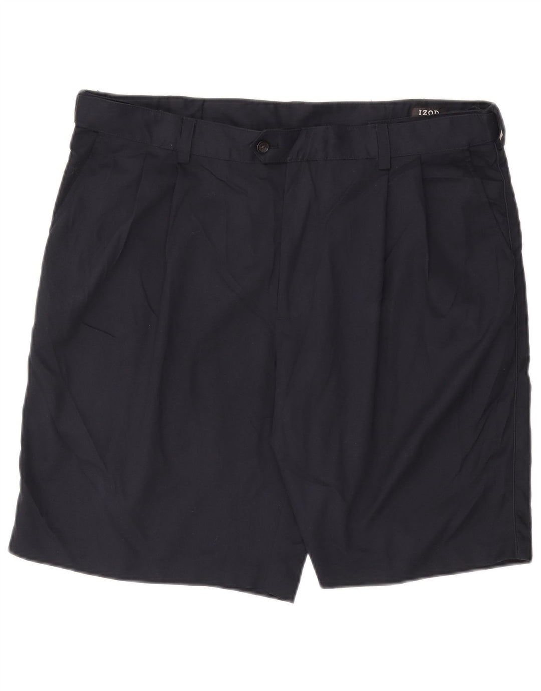 Izod Mens Pegged Chino Shorts W40 XL Navy Blue Polyester
