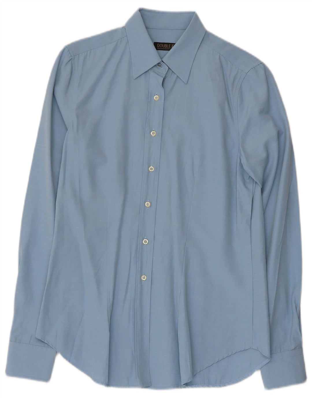 VINTAGE Womens Shirt UK 12 Medium Blue