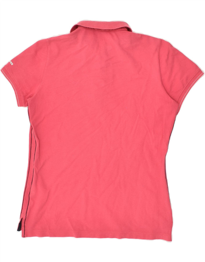 HELLY HANSEN Womens Polo Shirt UK 12 Medium Pink Cotton | Vintage Helly Hansen | Thrift | Second-Hand Helly Hansen | Used Clothing | Messina Hembry 