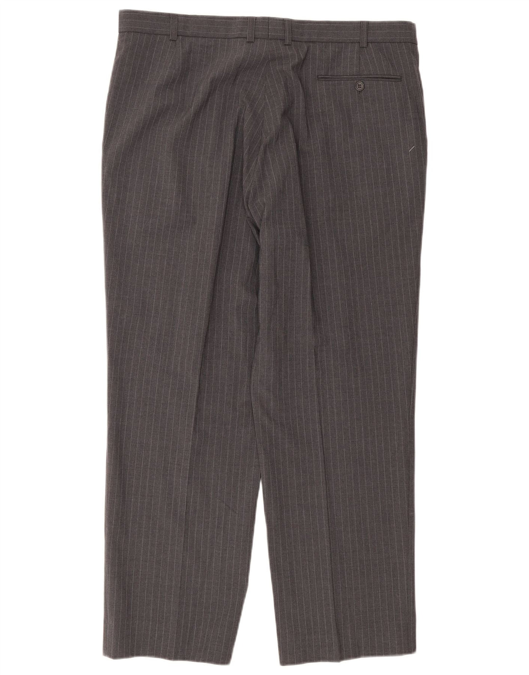 Marks & Spencer Mens Straight Suit Trousers W38 L29 Grey Pinstripe