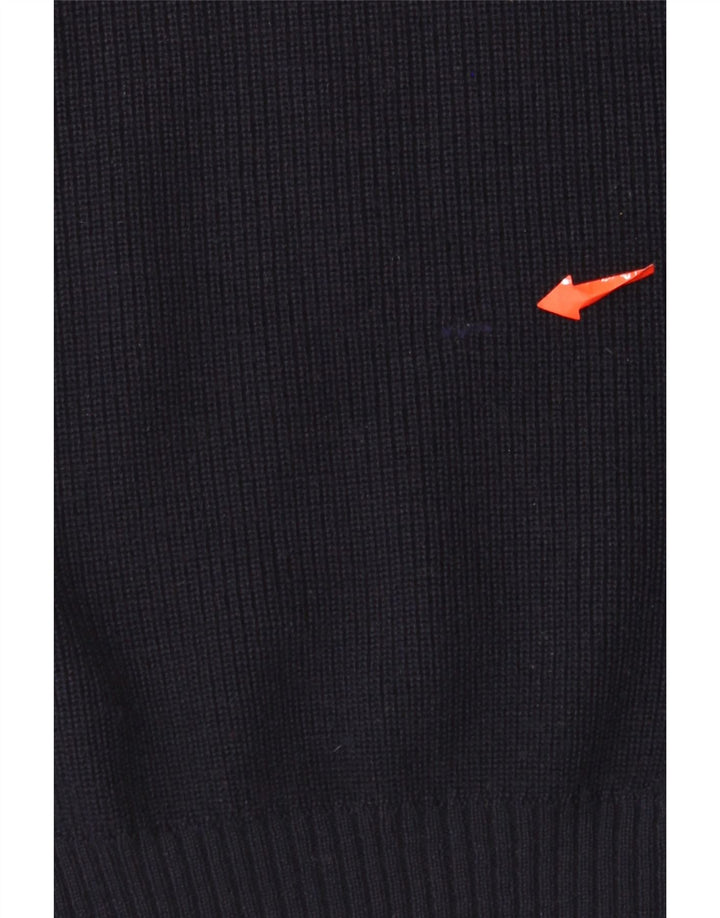 Explorer Mens Crew Neck Jumper Sweater IT 50 Medium Navy Blue Wool