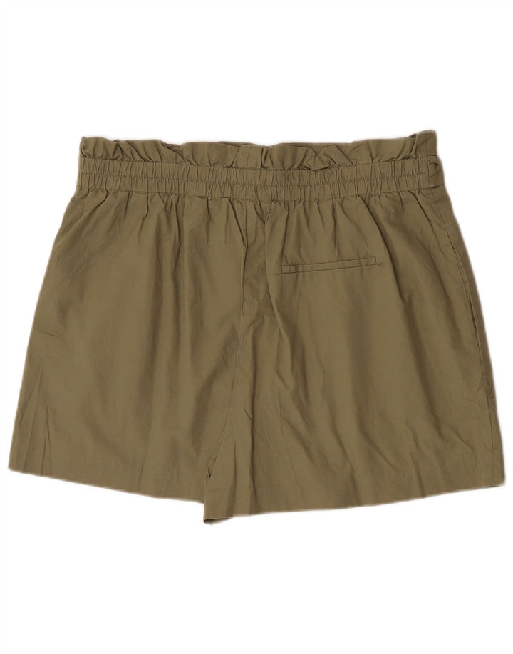 Zara Womens Casual Shorts XL W32  Khaki Cotton