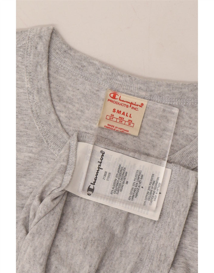 CHAMPION Mens Graphic Top Long Sleeve Small Grey Cotton Vintage Champion and Second-Hand Champion from Messina Hembry 