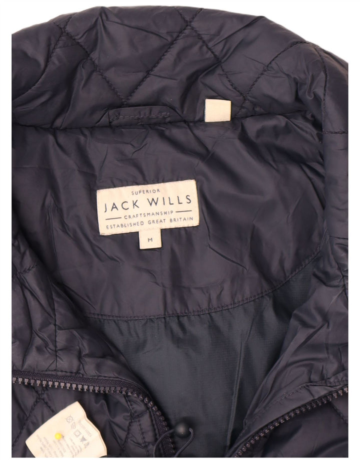 Jack Wills Mens Quilted Jacket UK 38 Medium Navy Blue Nylon
