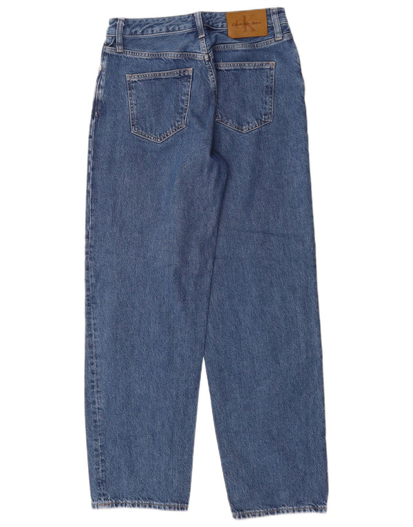 Calvin Klein Womens High Waist Loose Jeans W27 L32 Blue Cotton 90s