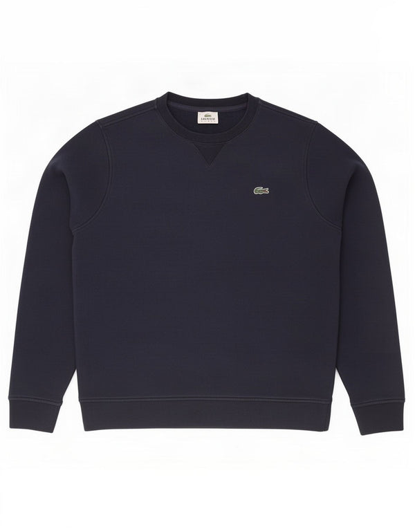Lacoste Mens Sweatshirt Jumper Size 4 Medium Navy Blue Cotton