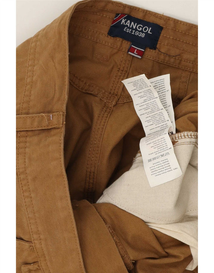 Kangol Mens Bermuda Shorts Large W36 Beige Cotton