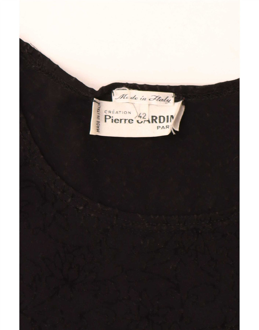 Pierre Cardin Womens Top Long Sleeve IT 42 Medium Black Floral