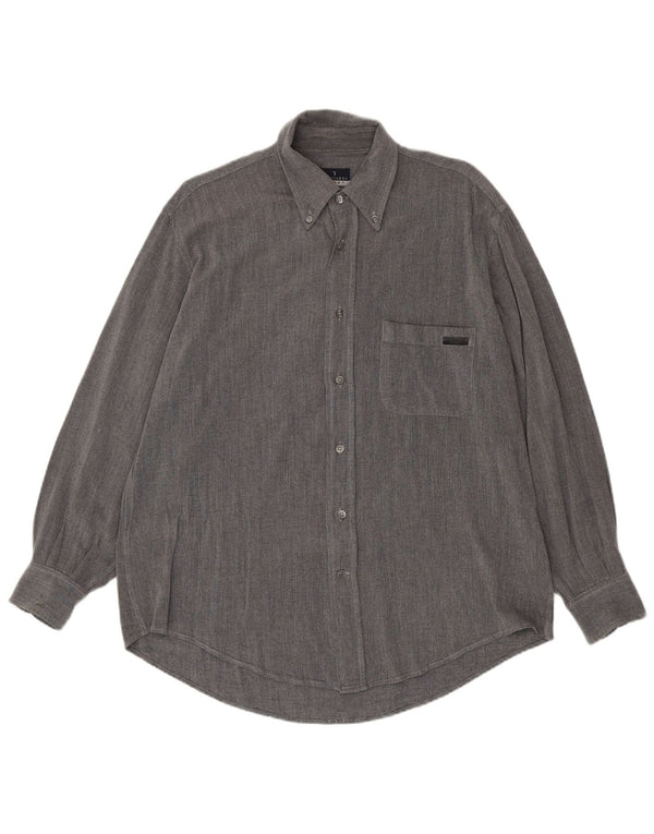 Trussardi Mens Shirt XL Grey Viscose