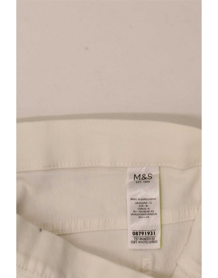 Marks & Spencer Womens Jegging Jeans UK 12 Medium W32 L28 White Cotton