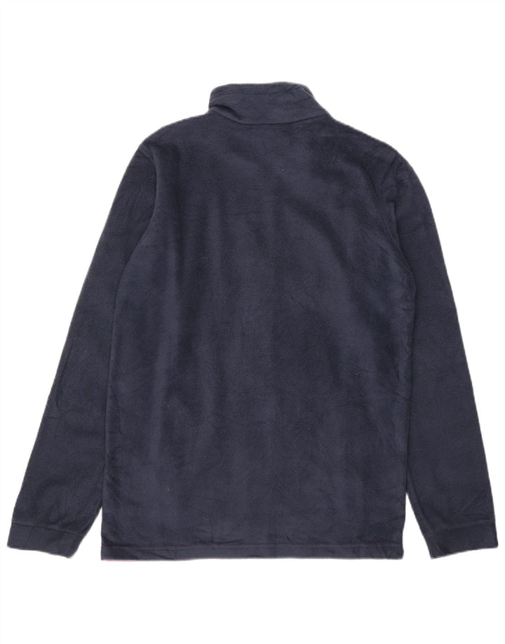 Columbia Boys Fleece Jacket 15-16 Years XL Navy Blue Colourblock Polyester